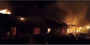 Property of Unknown Value Destroyed as Fire Razes Down Buildings in Jomo Kenyatta High School, Bahati.